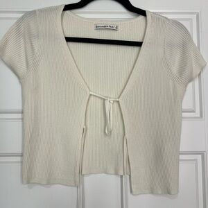 Ambercrombie short sleeve tie top XS like new